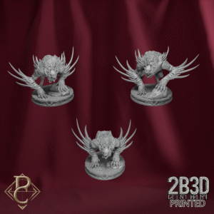 3D render of all Death Stalkers mounts on scenic bases from the Flesh Campaign.