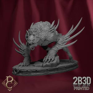 3D render of Death Stalker I mount on scenic base from the Flesh Campaign.