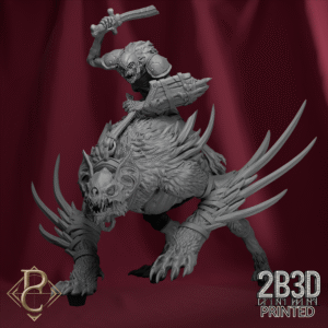 Unbased 3D render of Death Stalker I miniature from the Flesh Campaign.