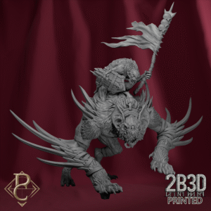 Unbased 3D render of Death Stalker II miniature from the Flesh Campaign.