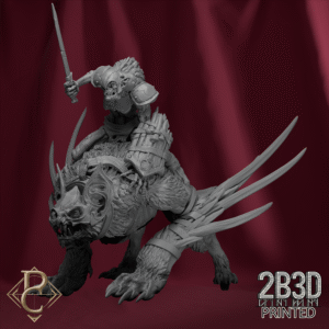 Unbased 3D render of Death Stalker III miniature from the Flesh Campaign.