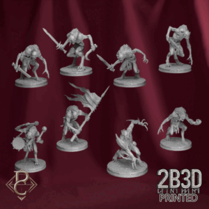 3D render of the Ghouls from the Flesh Campaign by Parasite Collectibles and 2B3D Printed.