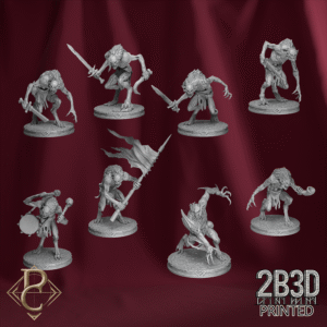 3D render of the complete Ghouls set on scenic bases from the Flesh Campaign.