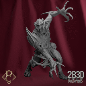 Unbased 3D render of the Ghoul Captain miniature from the Flesh Campaign.