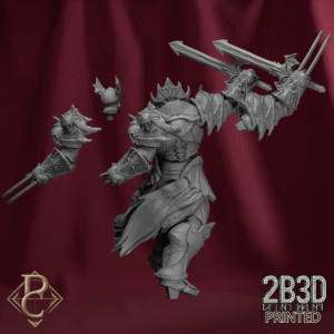 Unbased 3D render of Rakon Zurke without wings from the Flesh Campaign.