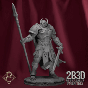 3D render of the Flesh Campaign Soldier miniature from Parasite Collectibles and 2B3D Printed.
