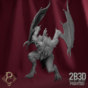 Unbased 3D render of Vampiric Horror II miniature from the Flesh Campaign.