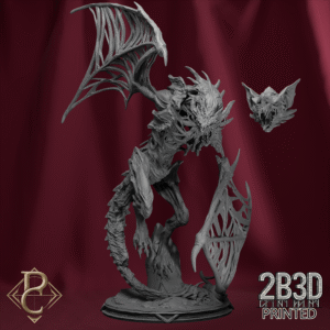 3D render of the dual-headed Zombie Dragon on scenic base from the Flesh Campaign.