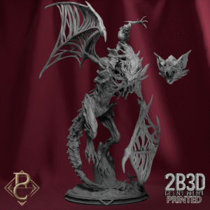 3D render of the Zombie Dragon with rider and both heads on scenic base from the Flesh Campaign.