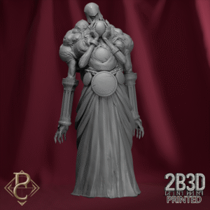 Unbased 3D render of Drenial and Bermegoth from Parasite Collectibles and 2B3D Printed.