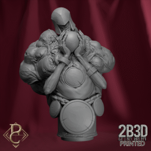 Unbased 3D render of the Drenial and Bermegoth Bust from Parasite Collectibles and 2B3D Printed.