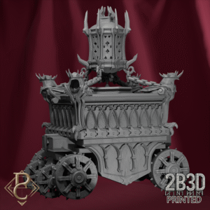 Unbased 3D render of the Aetherblight Censer carriage from Parasite Collectibles and 2B3D Printed.