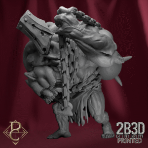 Unbased 3D render of the Aetherblight Censer Pulling Troll from Parasite Collectibles and 2B3D Printed.
