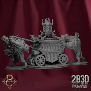 3D render of the Aetherblight Censer diorama divided into three scenic bases from Parasite Collectibles and 2B3D Printed.