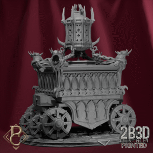 3D render of the Aetherblight Censer carriage with scenic base from Parasite Collectibles and 2B3D Printed.