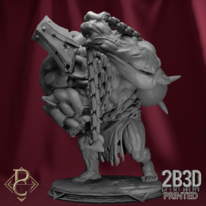 3D render of the Aetherblight Censer Pulling Troll with scenic base from Parasite Collectibles and 2B3D Printed.