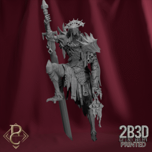 Unbased 3D render of Fallen King Rasnov from Parasite Collectibles and 2B3D Printed.