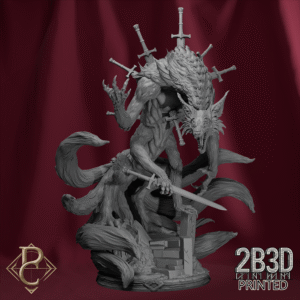3D render of Taishen The Sought, the celestial fiend of infernal destiny, from Parasite Collectibles and 2B3D Printed Loyalty Rewards.