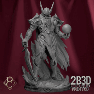 3D render of the Emissary of the Gods, celestial executioner of the Astral Pantheon, from Parasite Collectibles and 2B3D Printed.