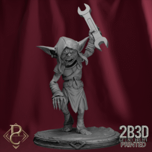 3D render of the top goblin pilot of the Wood Gear Goblin with scenic base from Parasite Collectibles and 2B3D Printed.