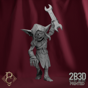 Unbased 3D render of the top goblin pilot from the Wood Gear Goblin mech from Parasite Collectibles and 2B3D Printed.