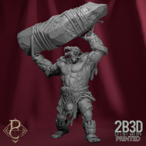 Unbased 3D render of The Goater, the giant who devours villages, from Parasite Collectibles and 2B3D Printed.