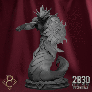 3D render of Queen’s Guard Armored model 1 on base from the Queen Zyiara Kickstarter.