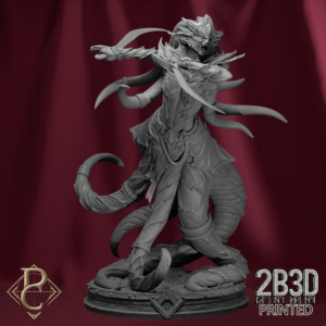 3D render of Queen Zyiara mounted on standard base from the Queen Zyiara Kickstarter.