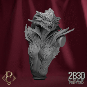 3D render of Queen Zyiara bust without base from the Queen Zyiara Kickstarter.