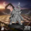 360-degree turntable view of the Chess Knights Apothecary, a 32mm high-detail resin fantasy football miniature by Ugni Miniatures printed by 2B3D, depicting a knightly medic figure with detailed robes and medical equipment.