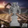 360-degree turntable view of the Chess Knights Blitzer Bust, a high-detail resin bust miniature by Ugni Miniatures printed by 2B3D, showcasing the knightly helmet, facial detail, and armoured shoulder plates from every angle.