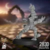 360-degree turntable view of the Chess Knights Catcher 02, a 32mm high-detail resin fantasy football miniature by Ugni Miniatures printed by 2B3D, featuring a distinct agile pose and knightly armour.