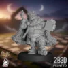 360-degree turntable view of the Chess Knights Coach, a 32mm high-detail resin fantasy football miniature by Ugni Miniatures printed by 2B3D, depicting an authoritative sideline coach figure with detailed robes and knightly attire.