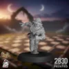 360-degree turntable view of the Chess Knights Lineman 08, a 32mm high-detail resin fantasy football miniature by Ugni Miniatures printed by 2B3D, with armoured details and a dynamic player stance.